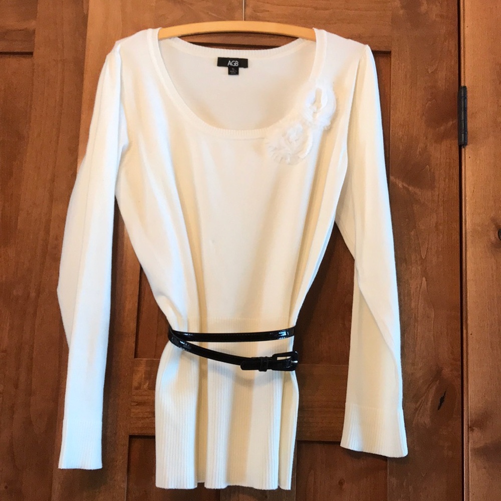 Soft winter white sweater